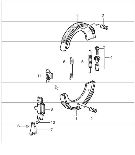 Diagram 603-05 Porsche 开曼 S 3.4L 987C 2005-08 车轮、制动器