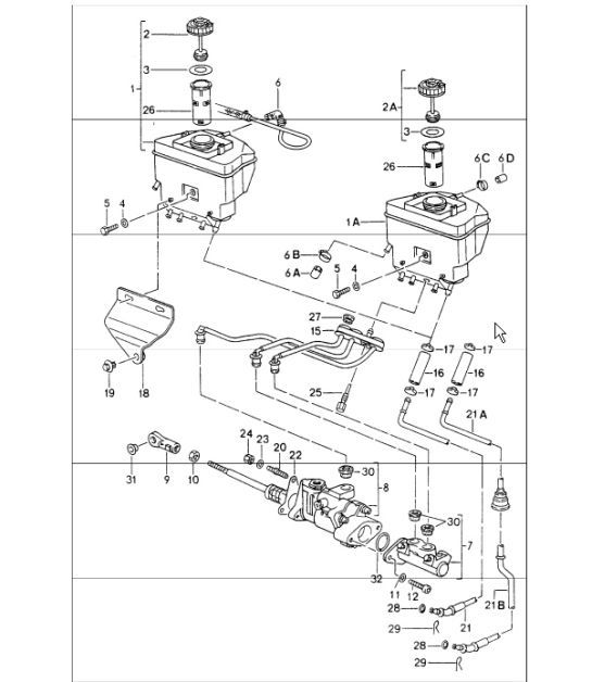 Diagram 604-00 Porsche Cayenne S 4.5L V8 2003>> Ruote, freni
