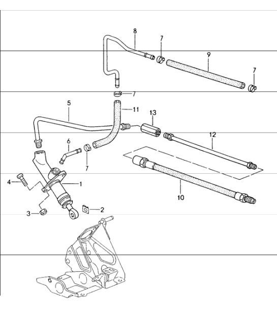 Diagram 702-08 Porsche Cayenne S 4.5L V8 2003>> Hand Lever System, Pedal Cluster 