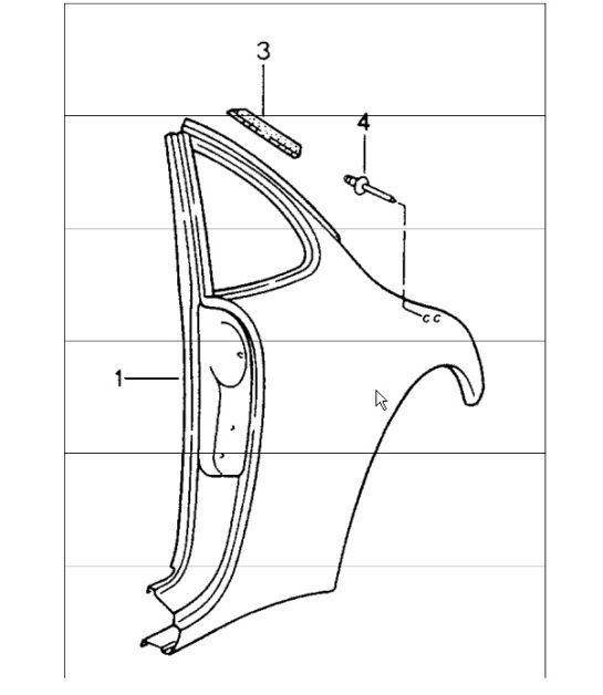 Diagram 801-55 Porsche Boxster 986/987/981 (1997-2016) Carrozzeria