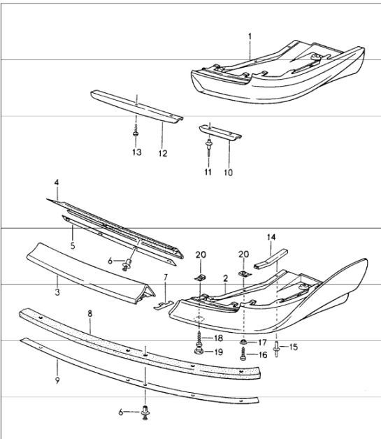 Diagram 802-02 Porsche 996 C4 3.4L 1997-08/01 Body
