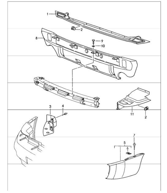 Diagram 802-10 Porsche Cayman 987C/981C (2005-2016) Carrosserie