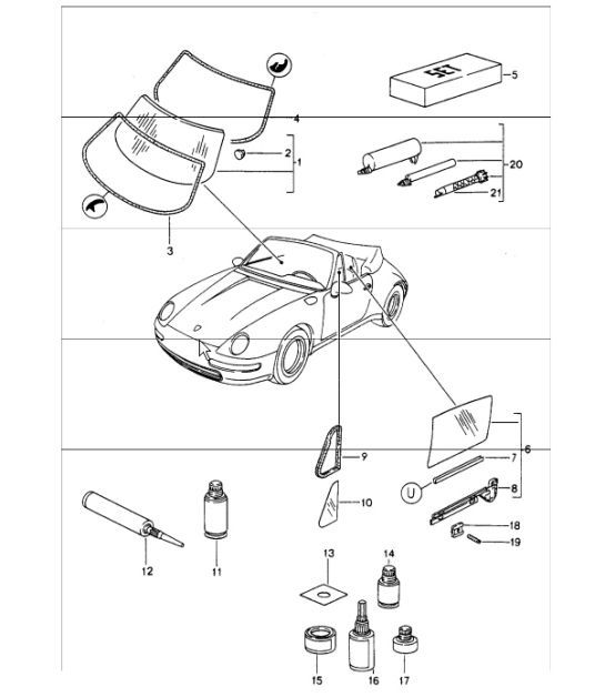Diagram 805-05 Porsche Cayenne 3.2L V6 2003>> Carrocería