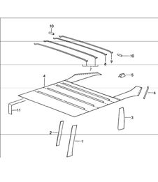 interior equipment roof 993 COUPE / CARRERA RS / M002 1994-98