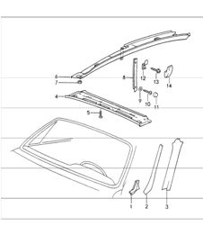 interior equipment roof 993 TARGA 1996 ONWARDS