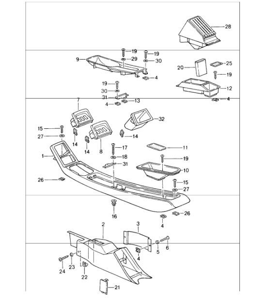 Diagram 809-15 Porsche 911 1987-1989 3.2L G50  车身