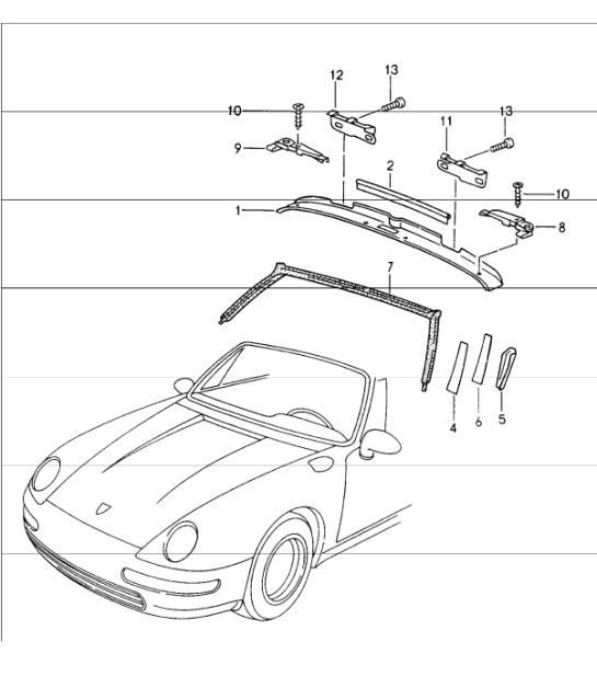 Diagram 811-05 Porsche 991 R 4.0L (500 CV) Carrocería