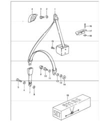 seat belt front 993 1994-98