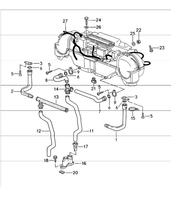 Diagram 813-10 Porsche 968 (1992-1995) Carrosserie