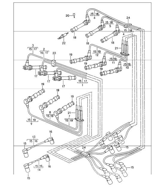 Diagram 901-02 Porsche 卡宴 S V8 4.8L 汽油 400HP 电子设备
