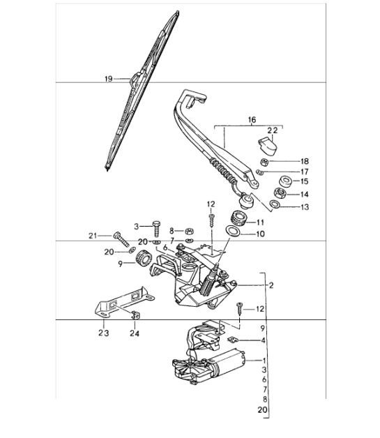 Diagram 904-05 Porsche 991 (911) MK2 2016-2018 Materiale elettrico