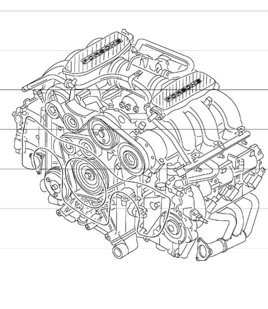 Diagram 101-00 Porsche 991 (911) MK2 2016-2018 Moteur