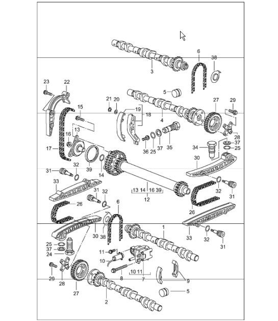 Diagram 103-10 Porsche Cayenne MK3 (958) 2010-2017 Motor