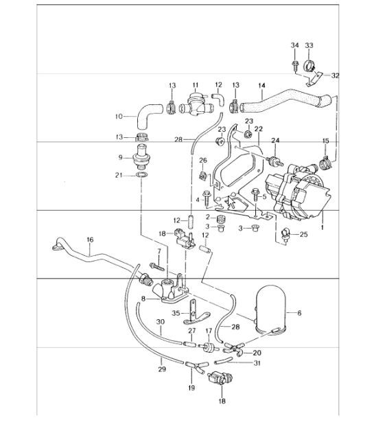 Diagram 108-05 Porsche 991 Carrera C2 3.4L（350马力） 引擎