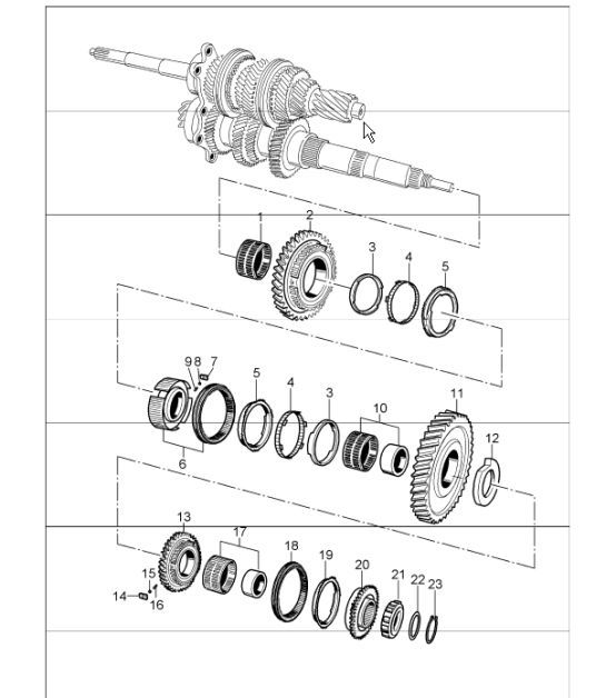 Diagram 303-10 Porsche 卡宴 9YA 2018-2023 