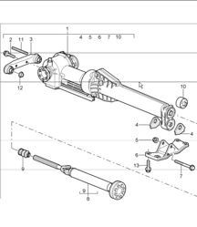 front-axle final drive,  cardan shaft 996 CARRERA 4 (M339 All-wheel drive) A96.35 G96.30/31  1999 ONWARDS