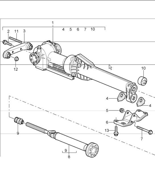 Diagram 305-10 Porsche 卡宴 Coupe E-Hybrid V6 3.0L 340Hp 