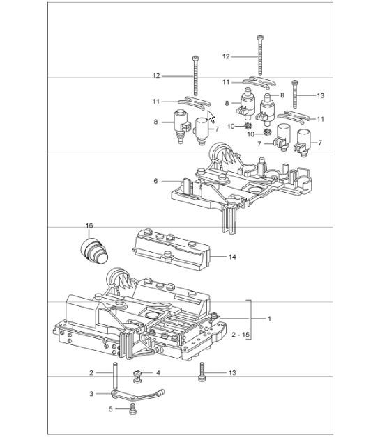Diagram 340-04 Porsche Panamera Diesel V6 3.0L (250 CV) Trasmissione