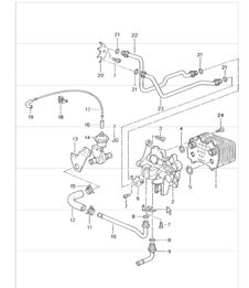tiptronic atf cooler,  atf lines 996 CARRERA 2/4 (M338/M339)  A96.00/30  UPTO 2001