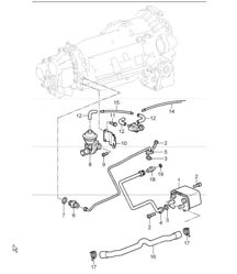 tiptronic atf cooler, atf lines 996 CARRERA 2/4 (M338/M339)  A96.10/35  2002 ONWARDS