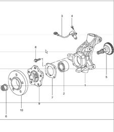wheel carrier, wheel hub 996 1998-05