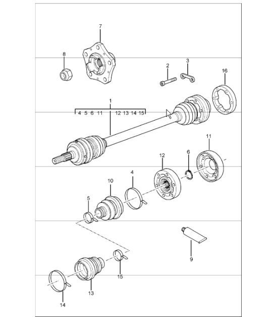 Diagram 501-05 Porsche Cayman GT4 718 4.0L / GT4 RS 718 4.0L 