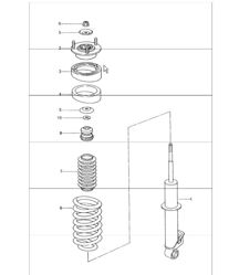 shock absorber, coil spring 996 1998-05