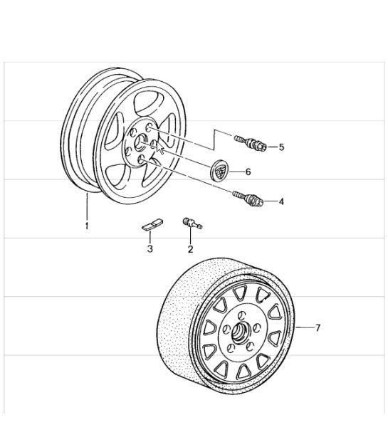 Diagram 601-00 Porsche 944 涡轮增压 2.5L 8V 1989-91 