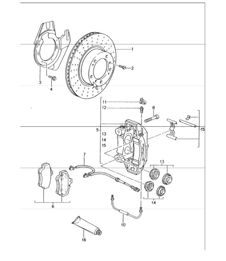 disc brake front axle 996 1998-05