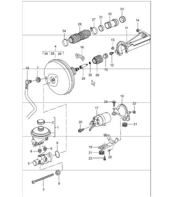 Diagram 604-00 Porsche Cayenne 3.2L V6 2003>> Ruote, freni