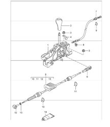 selector lever tiptronic 996 1998-05