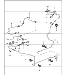 clutch actuation, clutch master cylinder, clutch pipeline 996 1998-05