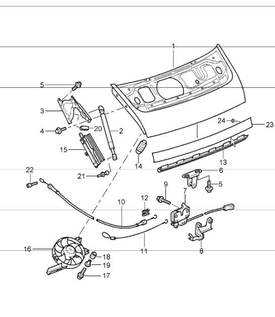 Diagram 803-05 Porsche 996 C2 3.4L 1997-08/01 Carrozzeria
