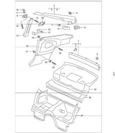 linings rear 996 COUPE 1998-05