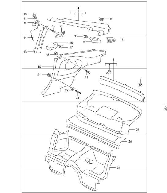 Diagram 807-05 Porsche Cayenne Turbo E-Hybrid Coupé con paquete GT V8 4.0 739 CV 