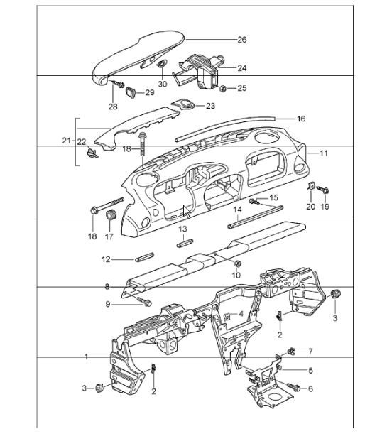 Diagram 809-00 Porsche 卡宴 3.0L 柴油 2007>>  车身