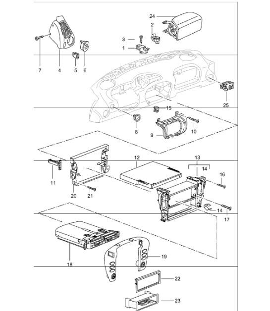 Diagram 809-02 Porsche 卡宴 S 4.5L V8 2003 年>>  车身