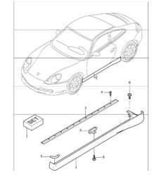 sill cover 996 IX76 1998-05