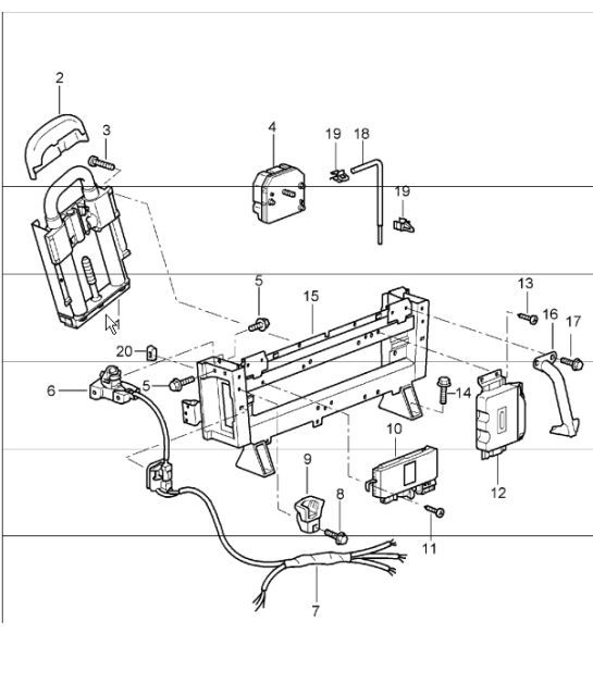 Diagram 811-15 Porsche Cayman S 3.4L 981 2013-16 Carrocería