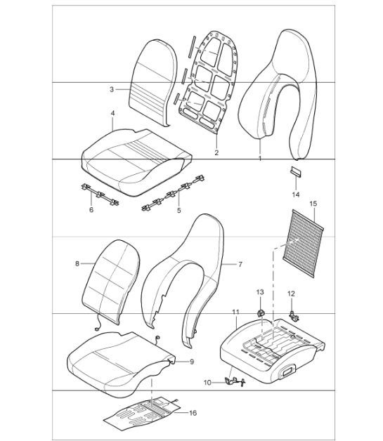 Diagram 817-05 Porsche 996 C4 3.6L 09/01-2005 Carrocería