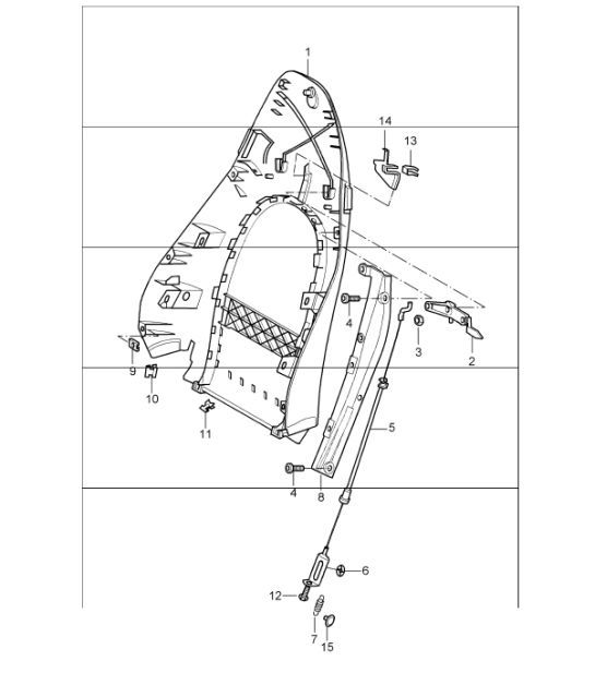 Diagram 817-10 Porsche Cayman GTS 718 4.0L Manual (400 ch) Carrosserie