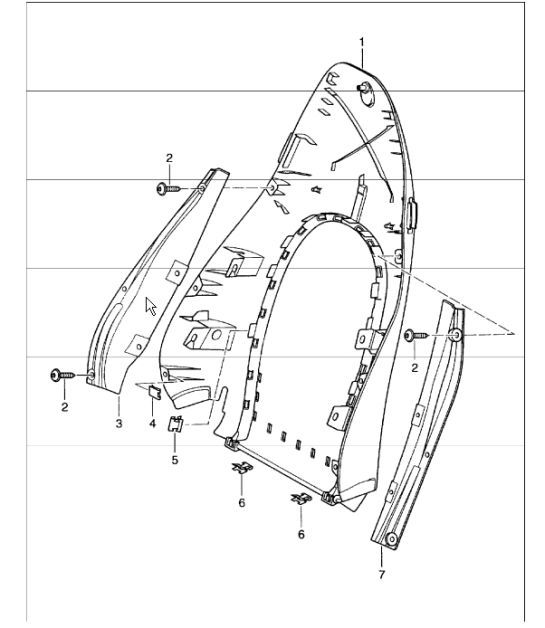 Diagram 817-12 Porsche 356 (1950-1965) Carrosserie