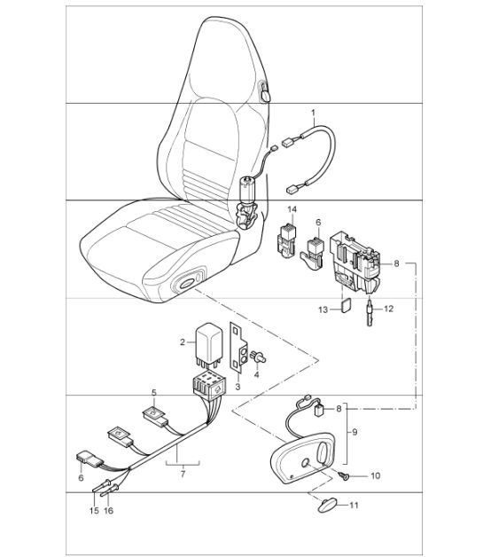 Diagram 817-60 Porsche 开曼 S 3.4L 987C 2005-08  车身