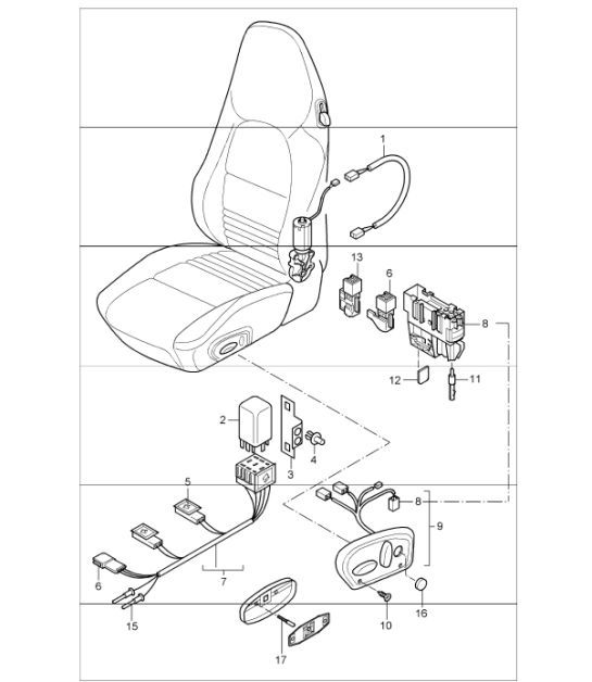 Diagram 817-65 Porsche Cayenne Turbo S V8 4.8L 汽油 550HP  车身