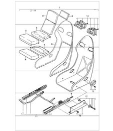 bucket seat with whole-leather cover 996 CARRERA 1998-05
