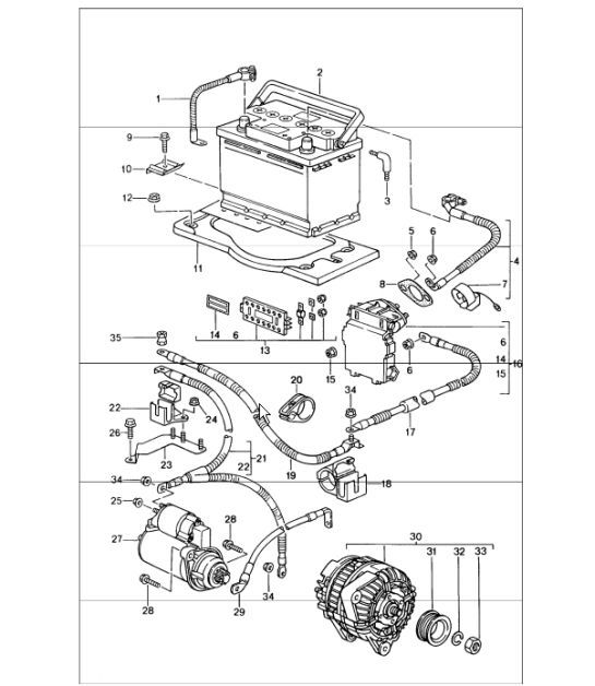 Diagram 902-05 Porsche 996（911）（1997-2005） 电子设备