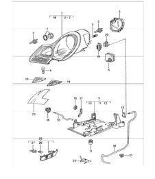 headlamp direction indicator light 996 UPTO 2001