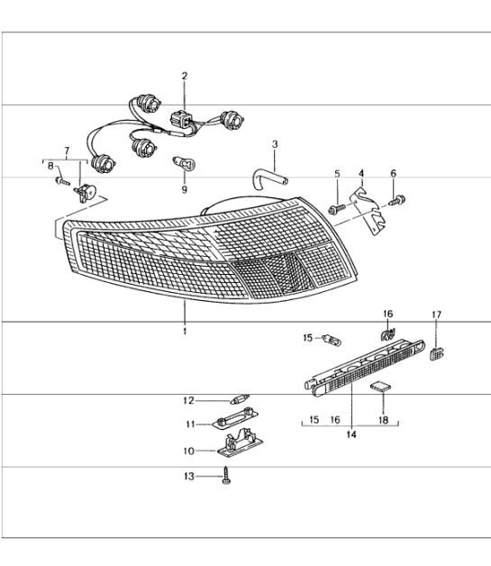 Diagram 905-05 Porsche Cayenne S V8 4.8L benzina 400 CV Materiale elettrico