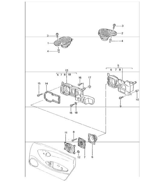 Diagram 911-05 Porsche 996 C2 3.6L 09/01-2005 Materiale elettrico