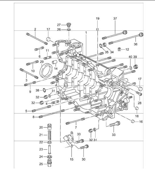 Diagram 101-10 Porsche Cayenne S 4.5L V8 2003>> Motore